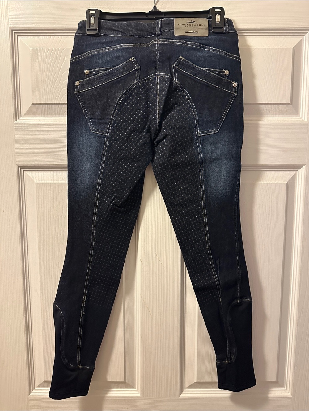 Women’s Schockemohle Delia Dark Indigo Riding Jeans with Full Seat Grip Size 24
